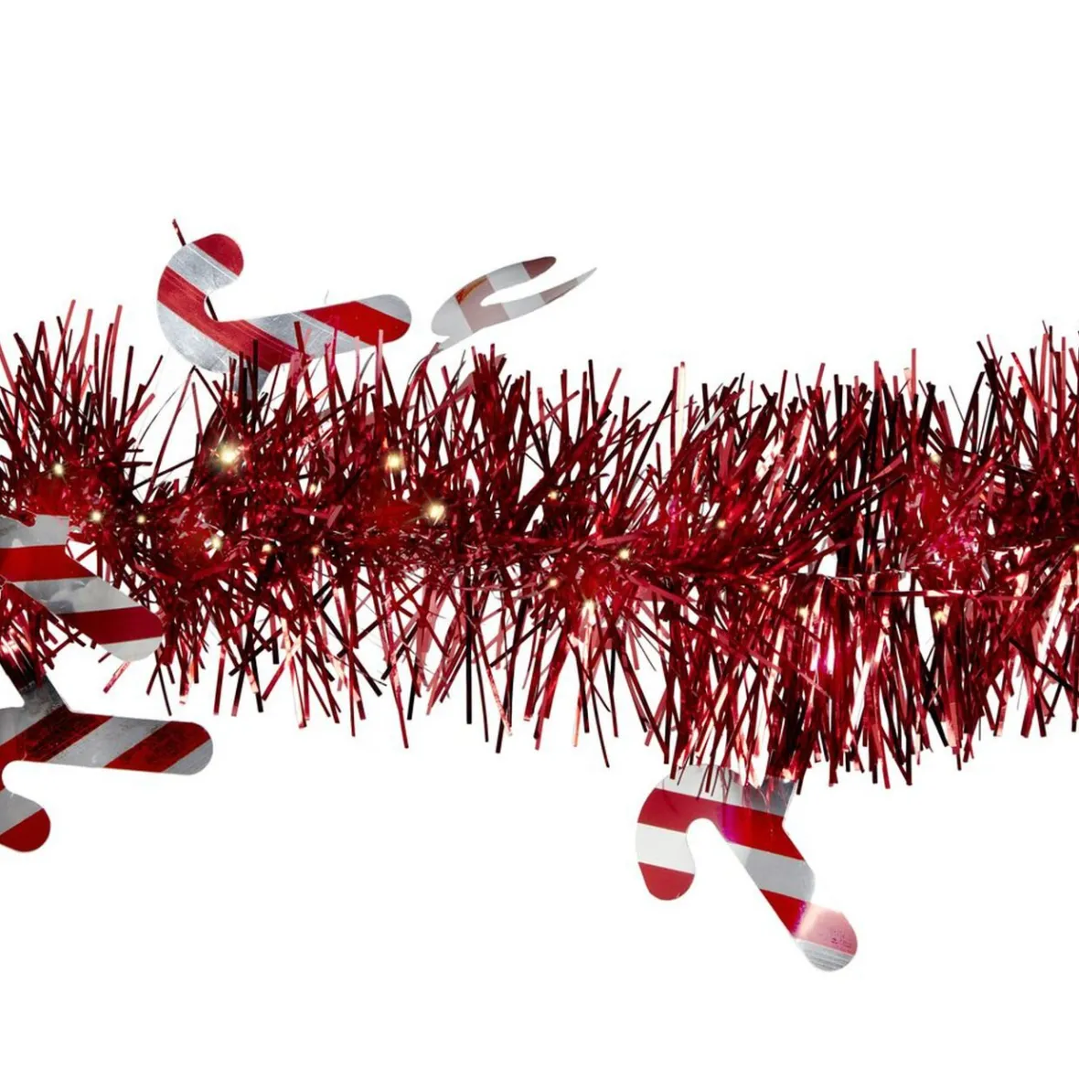 Guirlande scintillante sucre d'orge rouge 2m-Gifi Best