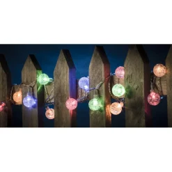 Guirlande Solaire 30 boules multicolore clignotant fixe 5,8 m-Gifi
