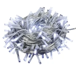 Guirlande Solaire 400 LED blanc clignotant fixe 40 m-Gifi Sale