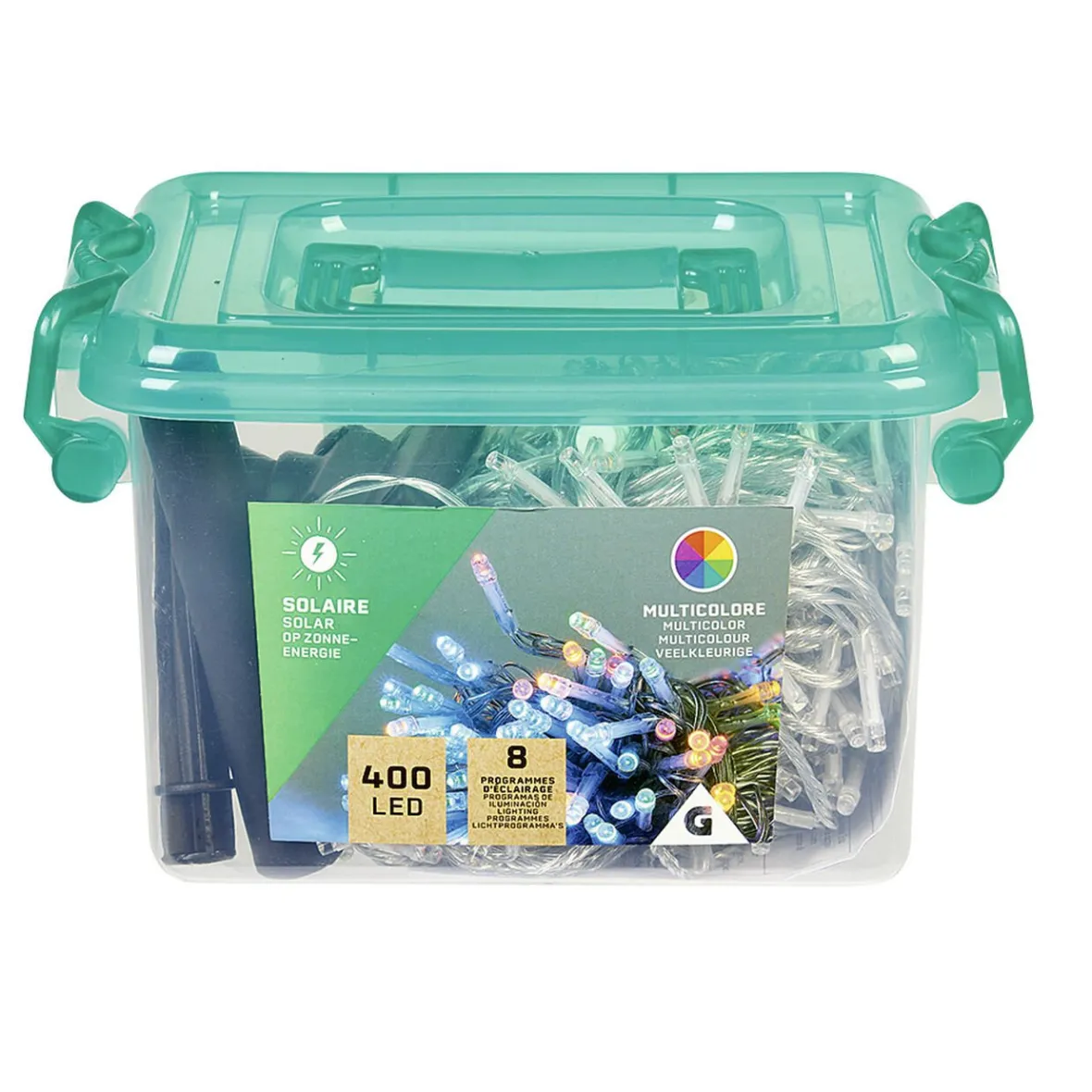 Guirlande Solaire 400 LED multicolore clignotant fixe 40 m-Gifi Sale