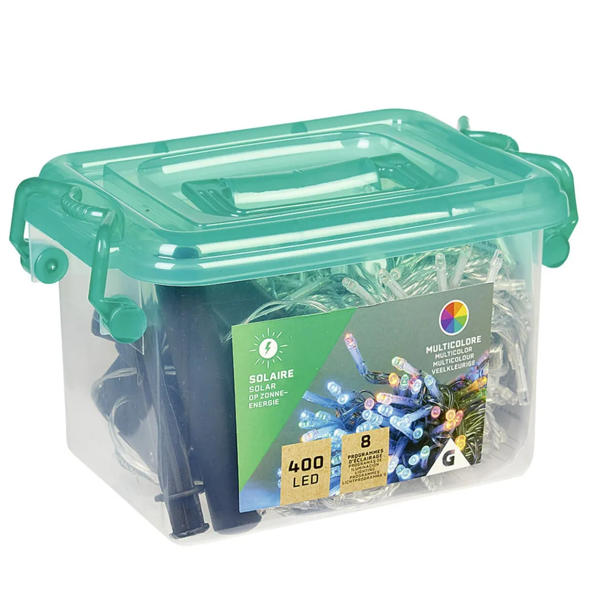 Guirlande Solaire 400 LED multicolore clignotant fixe 40 m-Gifi Sale