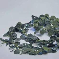 Guirlande solaire feuille neige artificielle 60 LED blanc froid L.3m-Gifi Sale