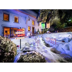 Guirlande sucres d’orge lumineuse solaire extérieur 24 LED-Gifi Outlet