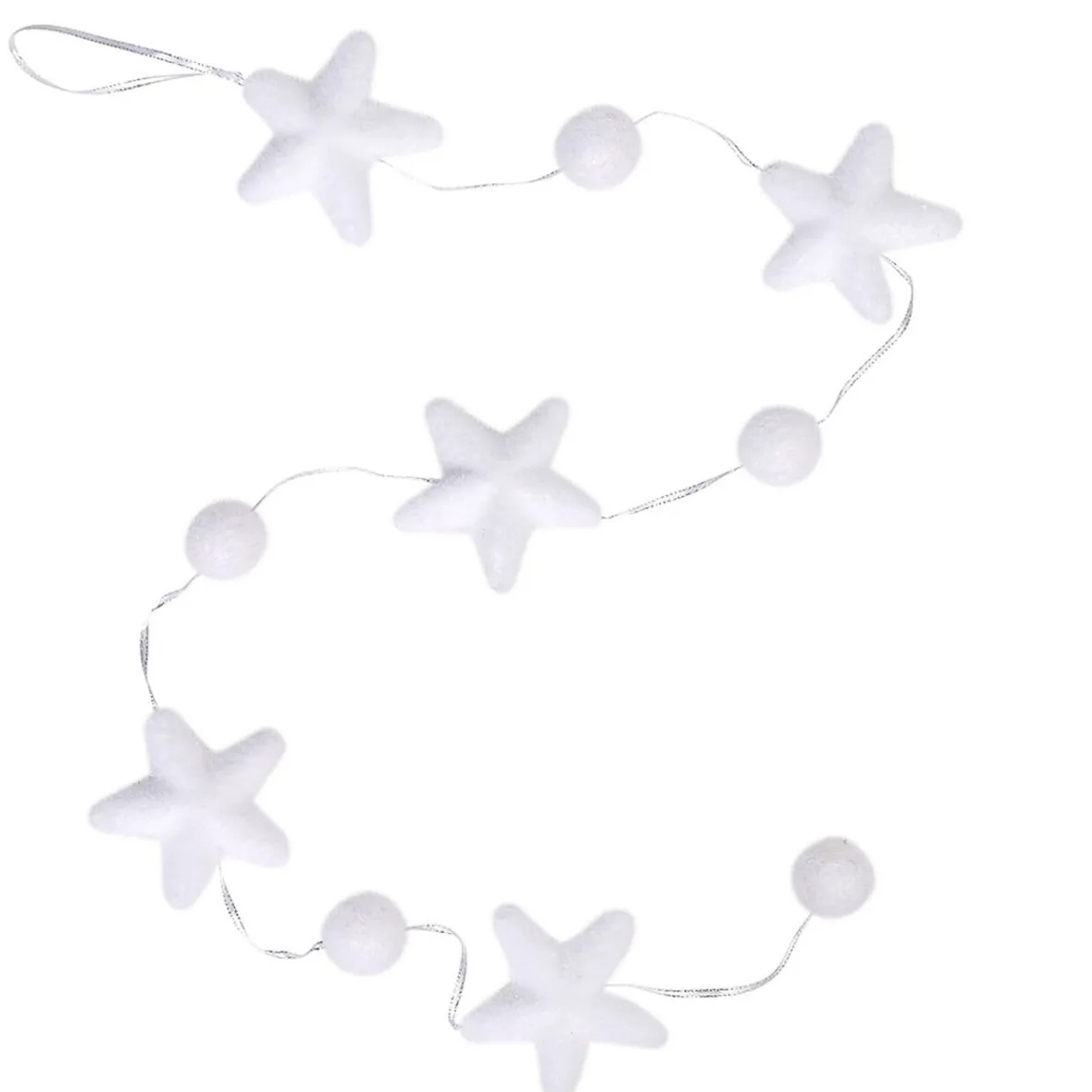 Guirlande étoiles et boules blanches 1,2 m-Gifi Best