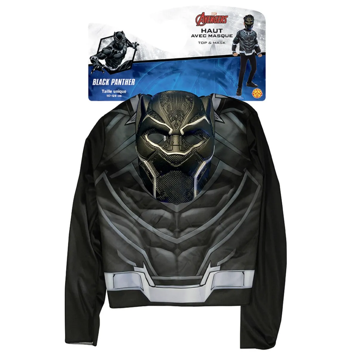 Haut avec masque Black Panther Avengers Taille unique-Gifi Hot
