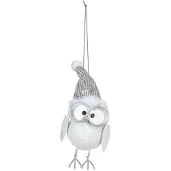 Hibou à lunettes déco Noël à suspendre-Gifi Outlet