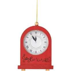 Horloge de Noël à suspendre rouge-Gifi Hot