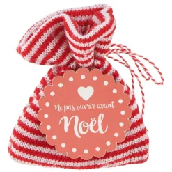 Hotte à cadeaux de Noël à suspendre rouge-Gifi Outlet