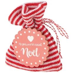 Hotte à cadeaux de Noël à suspendre rouge-Gifi Outlet