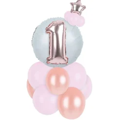 Kit ballon chiffre 1 bleu ou rose-Gifi