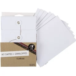 Kit carte + enveloppe x6-Gifi Discount