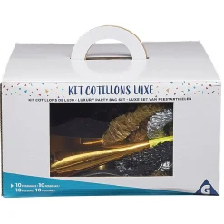 Kit cotillons luxe or noir 10 personnes-Gifi Online