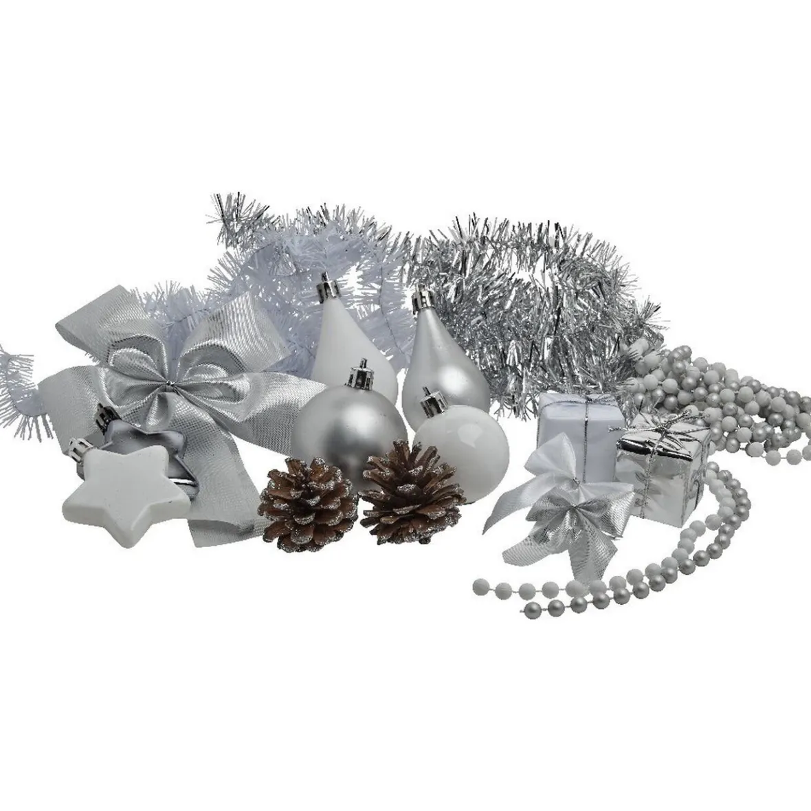 Kit décoration argentée pour sapin X 40-Gifi Best