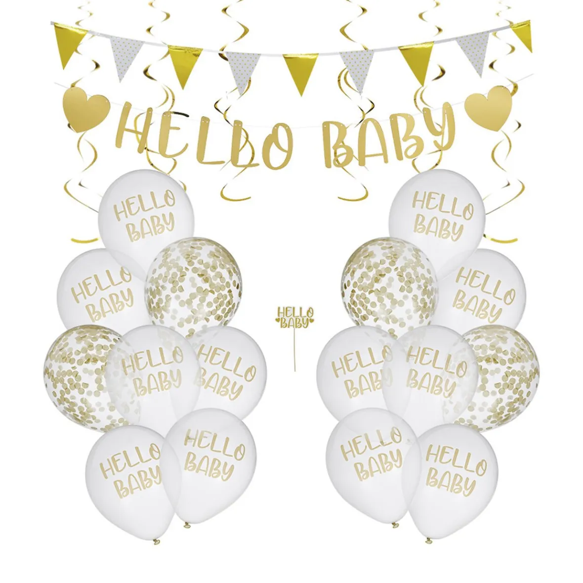 Kit décoration Baby doré-Gifi Online