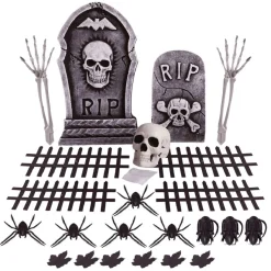 Kit décoration cimetière Halloween 24 pièces-Gifi Online