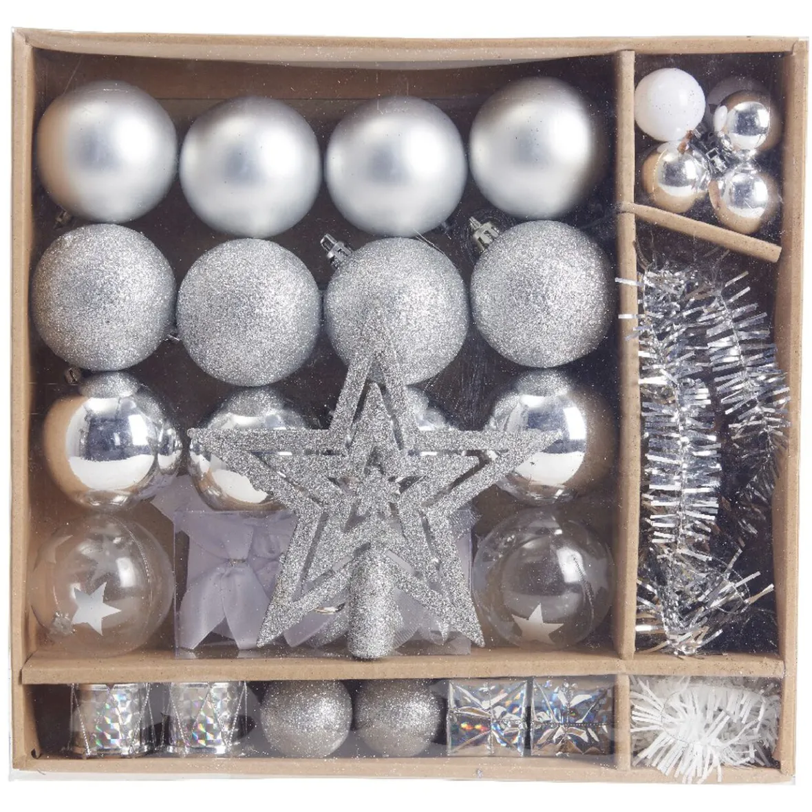 Kit décoration pour Sapin de Noël Argenté x40-Gifi New