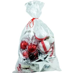 Kit décoration sapin nordique rouge et blanc 60 pièces-Gifi Discount