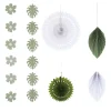 Kit décoration thème nature vert et blanc 6 pièces-Gifi Discount