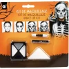 Kit de maquillage gras Halloween squelette blanc gris noir-Gifi Best
