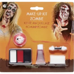 Kit de maquillage Halloween zombie blanc rouge noir-Gifi Discount