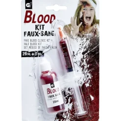 Kit faux sang + seringue Halloween-Gifi Hot