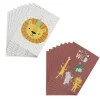 Kit invitation 8 personnes cartes et enveloppes thème animaux sauvage-Gifi Hot