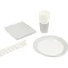 Kit jetable 32 pièces gris-Gifi Discount