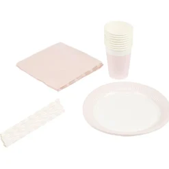 Kit jetable 32 pièces rose-Gifi Best