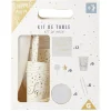 Kit jetable Bonne année vaisselle et accessoire 6 personnes doré-Gifi New
