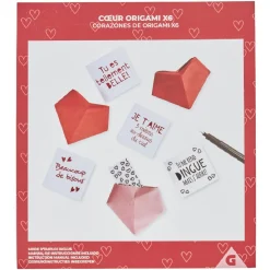 Kit origami 6 coeurs avec messages personnalisés-Gifi Sale