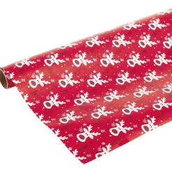 Kit papier cadeau x4 bolduc x2 noeud x7 motif tradition-Gifi