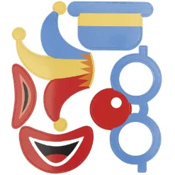 Kit photo booth clown circus 10 pièces-Gifi Discount