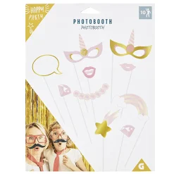 Kit photo booth licorne 10 pièces-Gifi Clearance