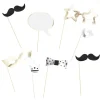 Kit photobooth moustache 8 personnes thème nuit-Gifi New