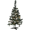 Kit sapin noël argenté lumineux blanc chaud H. 60 cm-Gifi Clearance