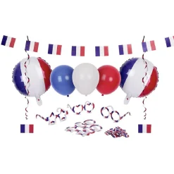 Kit supporter France ballons et photobooth 28 pièces-Gifi Hot