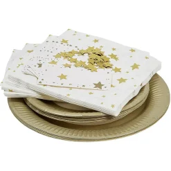 Kit vaisselle jetable 10 personnes Fin d'année-Gifi New