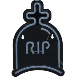 Lampe néon Halloween RIP vert et jaune 26xH18cm-Gifi Discount