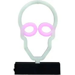 Lampe néon Halloween tête de mort 15xH23,5cm-Gifi Hot