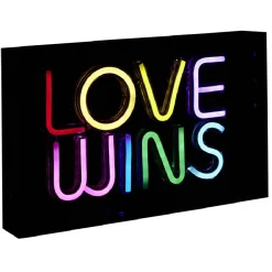 Lampe néon LOVE WINS 30x4,5xH15cm-Gifi Online