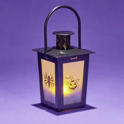 Lanterne LED Halloween animée à piles 7,4x7,4xH15,5cm-Gifi New