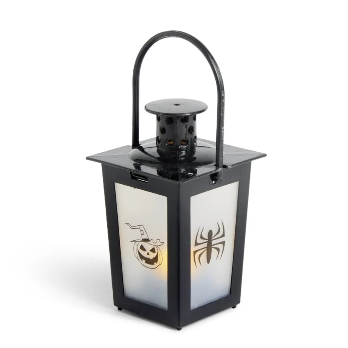 Lanterne LED Halloween animée à piles 7,4x7,4xH15,5cm-Gifi New
