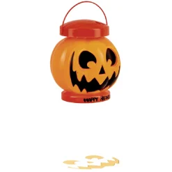 Lanterne LED sonore projecteur Halloween forme citrouille orange-Gifi Hot