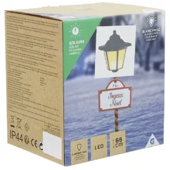Lanterne lumineuse à planter solaire H75cm effet flamme vascillante-Gifi Best