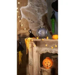 Lanterne lumineuse Halloween à suspendre ronde en papier-Gifi Best