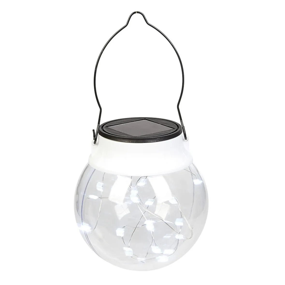 Lanterne Solaire à suspendre 20 micro Led Blanc froid-Gifi Hot