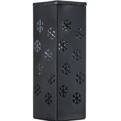 Lanterne solaire noire effet flamme-Gifi New