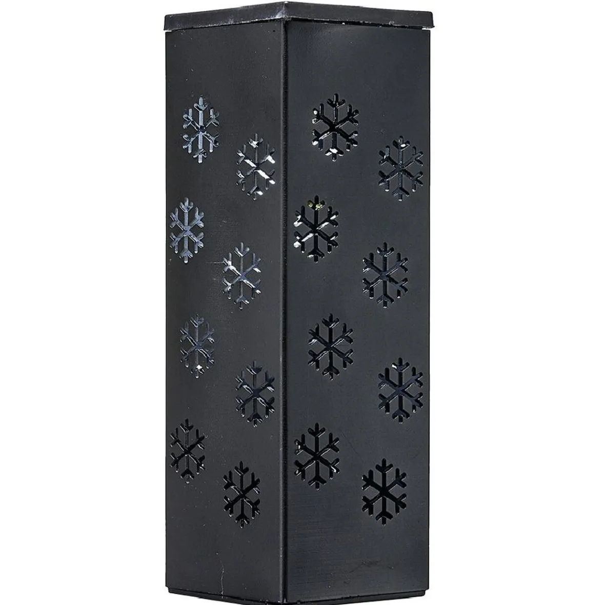 Lanterne solaire noire effet flamme-Gifi New