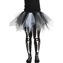 Legging adulte Halloween jambes squelette et tutu Taille L-Gifi Outlet