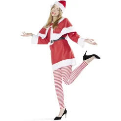 Legging Noël à rayures rouge et blanc-Gifi Online